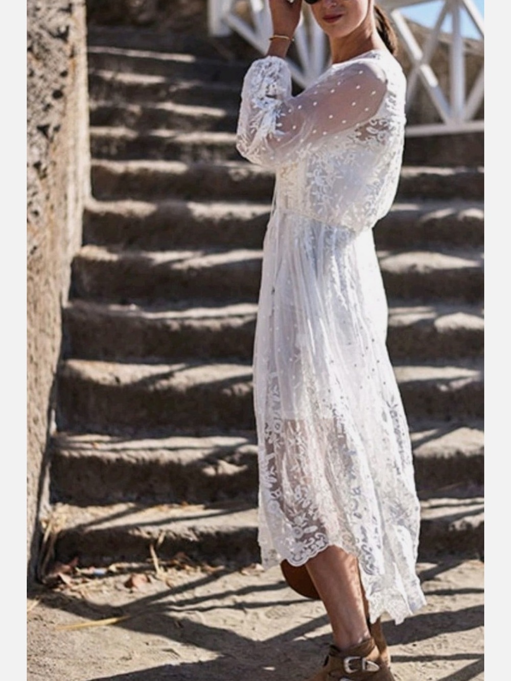Zimmermann Ivory Sheer Embroidered Silk Dress 1 US2 Lux +++
